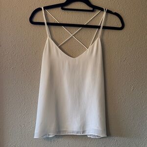 H&M White Crisscross Strappy V-Neck Cami